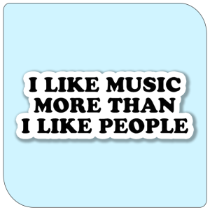 استیکر I like music more than i like people